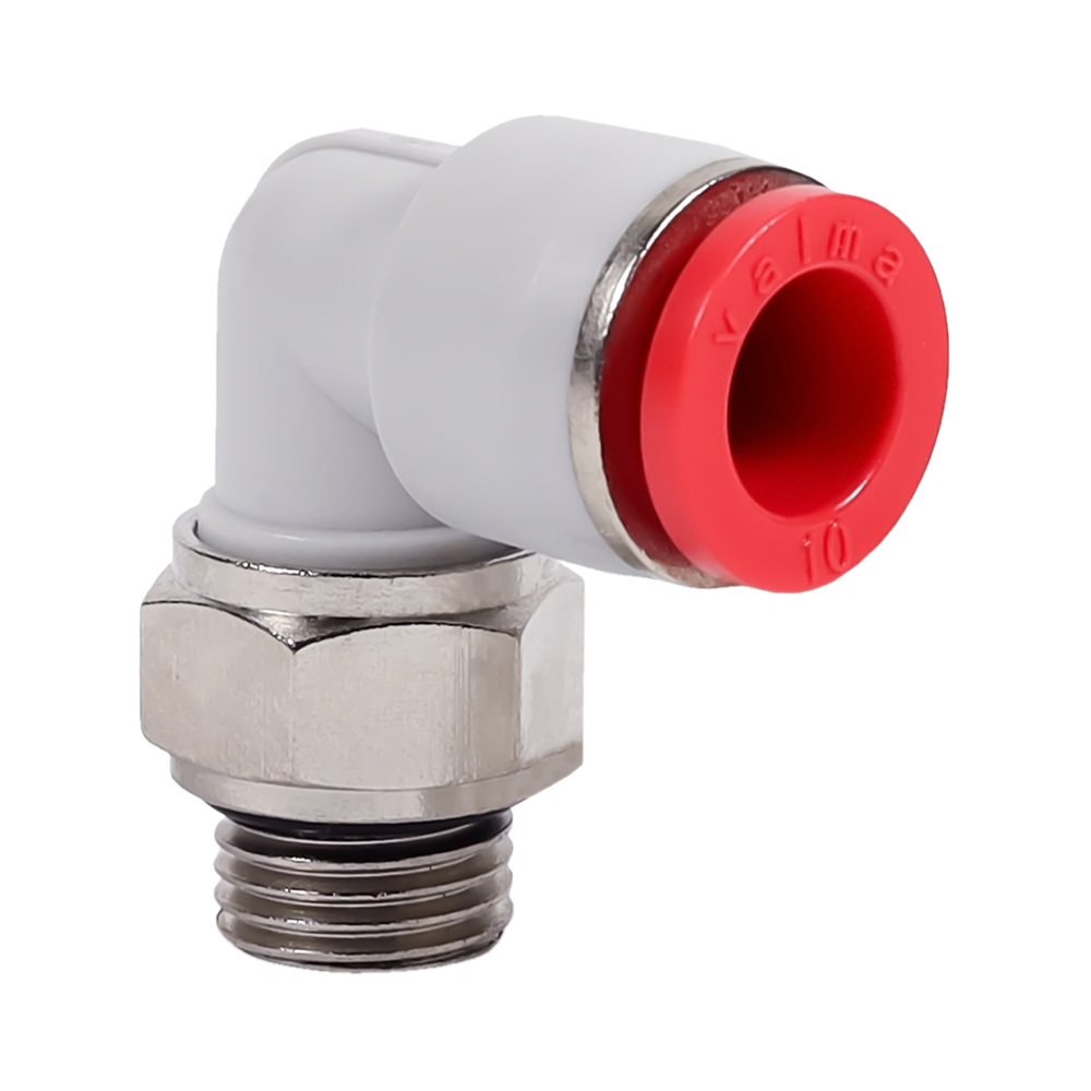 QP-AL-06-G38 Фитинг угловой, 6мм x G 3/8 (наруж.резьба)