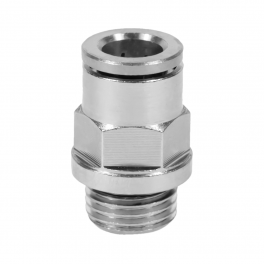 QM-AD-12-G18 Фитинг прямой, 12мм x G 1/8 (наруж.резьба)