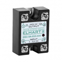 ESS1-DA-010-mini Однофазное твердотельное реле, управление 3-32VDC, выход ток до 10А